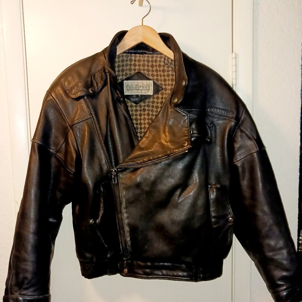 Sexy leather biker jacket